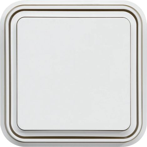 Cubyko interrupteur va-et-vient encastré à griffes blanc IP55 HAGER WNE001BG