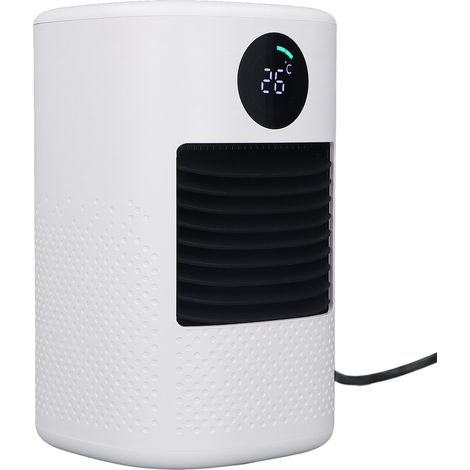 Radiateur PTC Céramique Mini Portable Blanc - Chauffage d'Appoint Bureau LED pour Maison Chambre - 220V Europe (1/5)