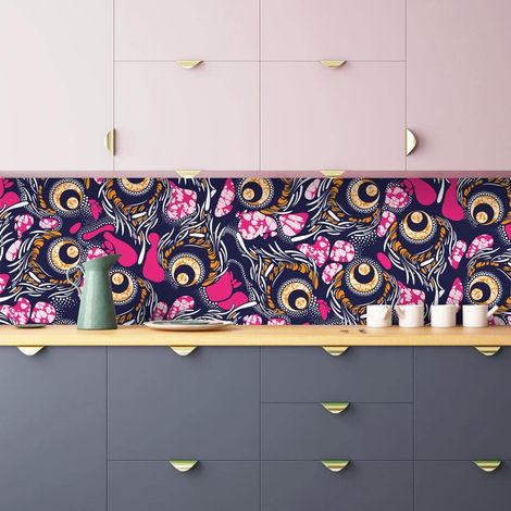Crédence Adhésive Wax Rose 300 x 50 cm (1/4)