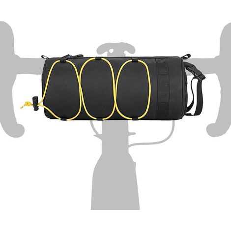Bolsa para manillar, bolsa de almacenamiento impermeable para manillar con correa para el hombro, bolsa multifuncional para manillar, para bicicleta de carretera, bicicleta de montaña, cicloturismo (A (1/5)