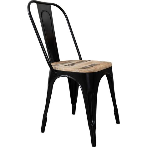 FACTORY 34 Sedia in legno di mango e ferro - stampato 45x45x90