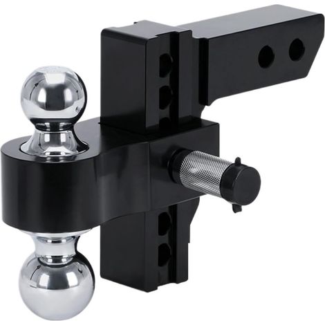 Attelage De Remorque Réglable 2 "récepteur 6" Attelage De Chute/montée 12500 LBS Support De Boule 2 "2-5/16" Double Boule De Remorquage Doubles Serrures (1/5)