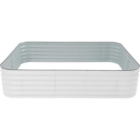 Kit de plate-bande surélevée en acier - Jardinière surélevée pour balcon - Pour légumes et fleurs - 285 x 60 x 43 cm (1/5)