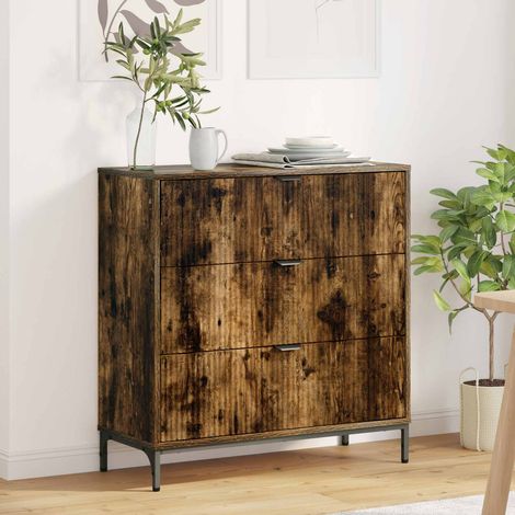 vidaXL Sideboard Smoked Oak 79.5 x 33 x 82 cm Engineered Wood (1/5)