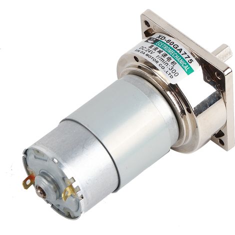 35W Micro DC Metal Gear Motor Speed Adjustable CW/CCW (24V 300rpm) (1/5)