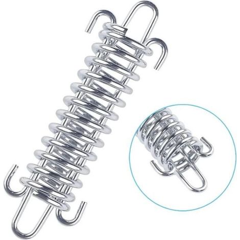 Ressorts de tension10pièces acier inoxydable,11,5x3,5cm,argent,tentes auvents voiles,amortissant vent (1/5)