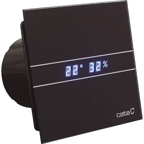 E-100 Bathroom Extractor E Series Black Glass Front 15cm Wide (1/2)