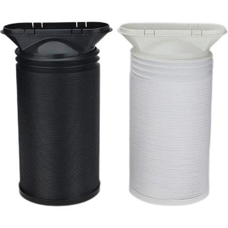 1x tube d'évacuation renforcé pour climatiseur mobile, blanc, avec collier de serrage 15cm, sac inclus. (1/4)