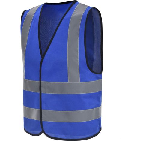 Gilet de sécurité haute visibilité bleu avec bandes réfléchissantes, tailles 6XL-8XL (1/5)