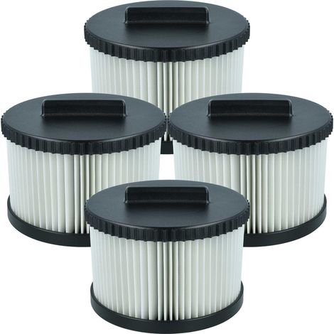 vhbw 4x Staubsaugerfilter Ersatz für Dewalt DWV9330 für Staubsauger - HEPA-Filter Schwarz Weiß