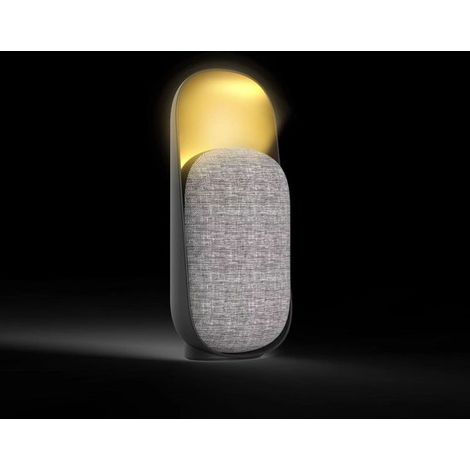 Altoparlante Bluetooth con luce notturna - Luce notturna 3 in 1 - Luce notturna ricaricabile tramite USB per camera da letto e soggiorno - Nera (1/5)
