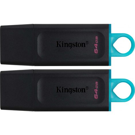 Kingston Technology DataTraveler ® Exodia (Noir et Turquoise) - 2 unités - Clé USB 3.2 (1/3)