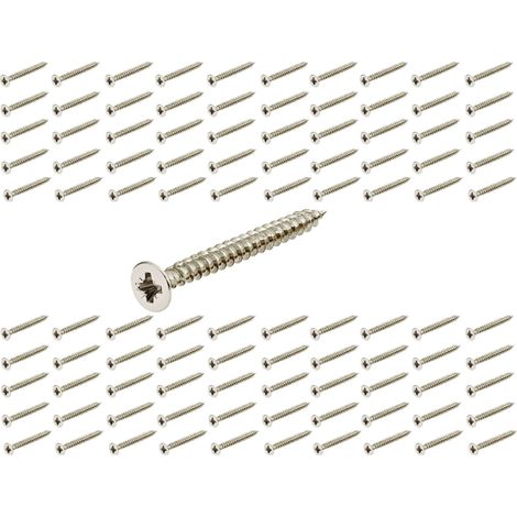 100x vis cruciforme M3 x 20mm filet complet acier pozidrive bois meuble bricolage (1/2)
