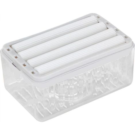 Dish rack, dishwashing drainer, foaming container, space-saving design, handwashing rollers (12 x 7.5 x 6.9 cm), ideal for apartment use