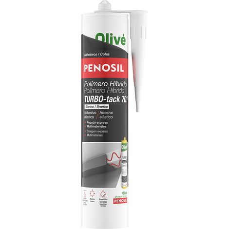 Adhesivo y sellador polímero híbrido turbo-tack 701, blanco, 290 ml (1/3)