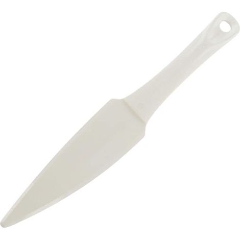 Spatule blanche de pâtisserie, spatule à pâtisserie, pelle à gâteaux, Plastique, Blanc, 24,5 x 4 cm (1/4)