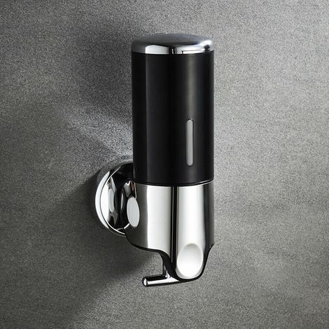 LaBlanc - Dispenser di sapone a parete da 450 ml, dispenser di sapone per le mani con testa singola, dispenser di shampoo e gel doccia liquido per cucina, bagno e hotel (nero)