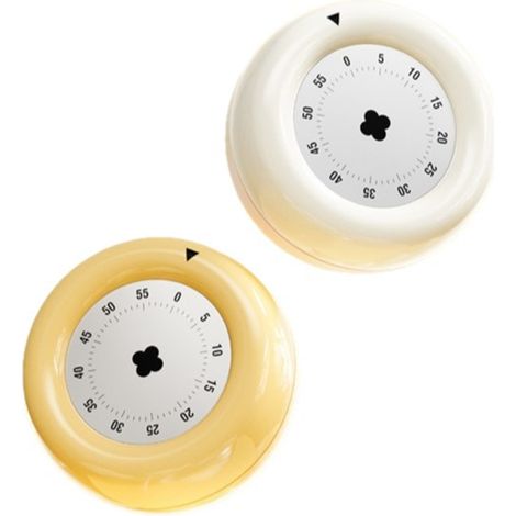 Minuteur magnétique de cuisine, minuteur de précision de luxe avec compte à rebours, se fixe sur un bureau ou un réfrigérateur, minuteur mécanique, réveil pour la pâtisserie (1/2)