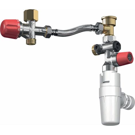 Watts – Kit de sécurité pour chauffe-eau à accumulation – Groupe de sécurité SFR 3/4" – Régulateur thermostatique – Flexible 300 mm