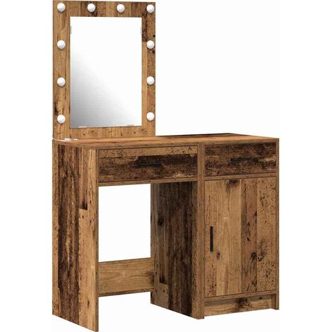 Maison Exclusive - Schminktisch mit Tür 2 pcs Braun 50 x 41 x 135
