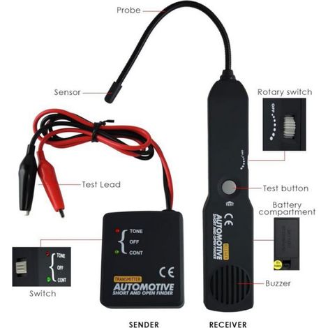 Automobile Outil De Réparation De Diagnostic Câble Circuit Fil Tracker Court Ouvrez Le Finder Tester Périphérique Checker Testeurs (1/4)
