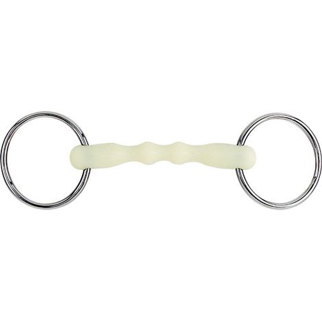 Filetto pony ad anelli intero in acciaio inox con imboccatura aromatizzata alle mele 11,5 cm
