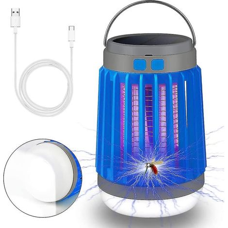 Lampe de camping 3 en 1 anti-moustiques - Bleue (1/4)