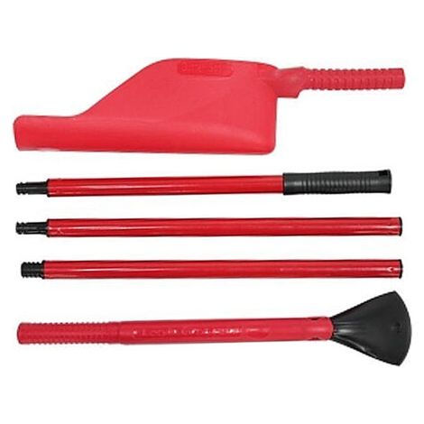 Kit de nettoyage de gouttières rétractable, outils de jardinage en plastique avec pelle et râteau pour l'enlèvement des feuilles et l'entretien du jardin