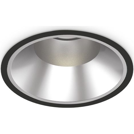 Ideal Lux OFF Downlight Encastré Rond Noir 21,8cm 3000K