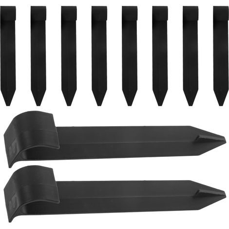 Lot de 10 piquets pour poteaux d'irrigation de jardin avec ancrage en forme de L (1/5)