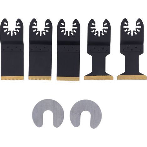 Ensemble d'outils de scie oscillante professionnelle universelle à revêtement en titane, 5 pièces, pour la coupe du métal (1/4)