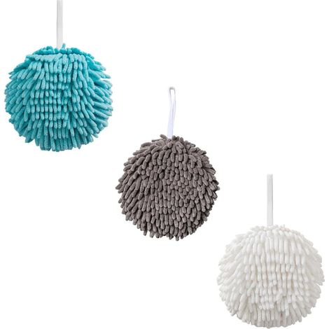 Handtücher Kugelförmige Chenille 3 Stück Saugstarke Mikrofaser Tücher for Küche and Bad mit (1/5)