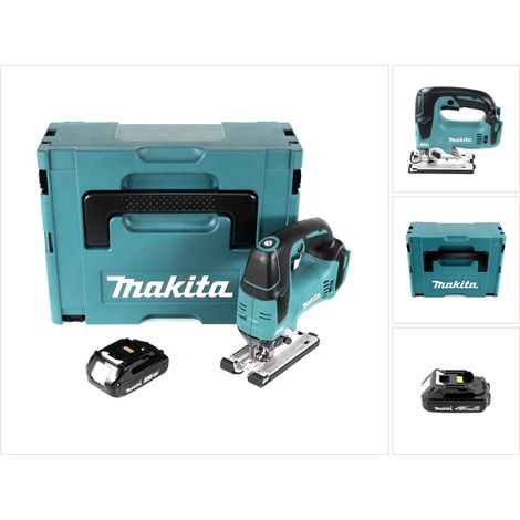 Makita DJV 182 A1J Seghetto alternativo a batteria 18 V brushless + 1x batteria ricaricabile 2,0 Ah + Makpac - senza caricabatterie