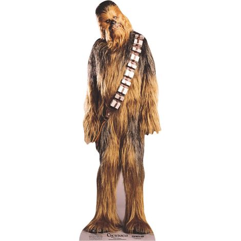 Figurine carton Chewbacca Star Wars taille réelle 195 cm – Repositionnable – Décoration originale pour chambre d'enfant – Star Cutouts (1/5)