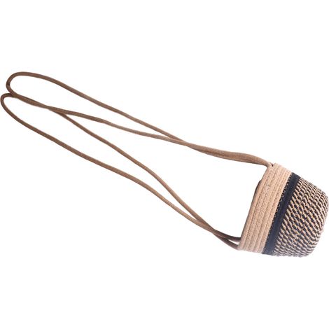 Cesta colgante para plantas hecha de cuerda de algodón para plantas de interior, almacenamiento de plantas, soporte para macetas (1/5)