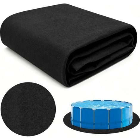 Runde Pool-Bodenplane – 370 cm – Schützende Bodenmatte für Schwimmbecken, Whirlpools und Außenpools, rutschfest, hitzebeständig und strapazierfähig – Für Garten und Terrasse (1/4)