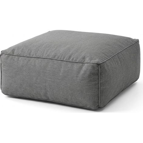 Grauer Outdoor-Pouf mit wasserabweisendem Stoff – 85x85x30 cm PRAIANO (1/5)
