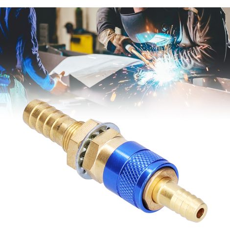 Raccord Rapide Laiton M10 Bleu pour Torche de Soudage TIG et Équipement de Soudage