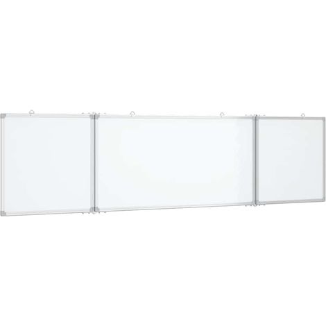 Tableau blanc magnétique pliable 160x40x1,7 cm aluminium