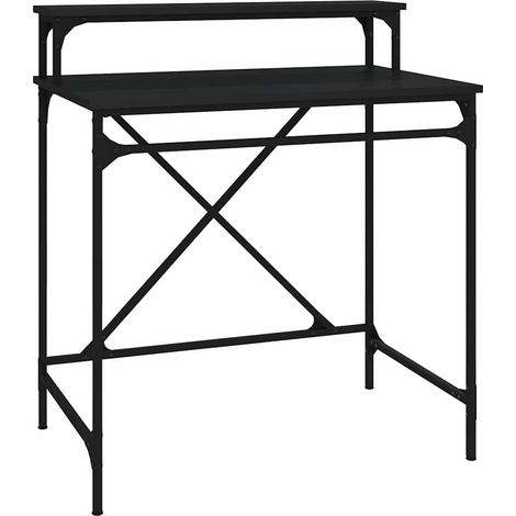 Maison Exclusive - Bureau noir 80x50x90 cm bois d'ingénierie et fer