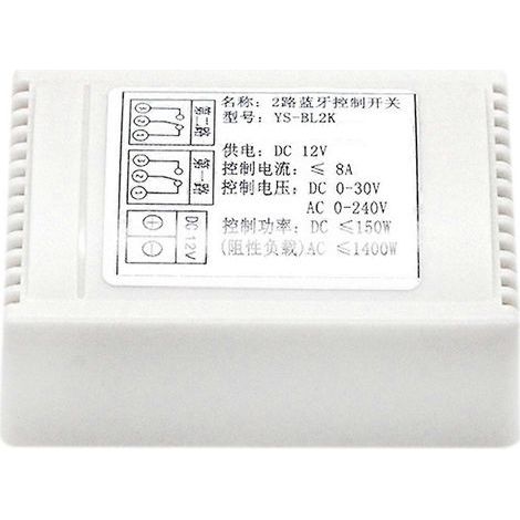 YS-BL2K 2-Wege Bluetooth 4.0 Relaismodul Steuerschalter Fernbedienung App Intelligente drahtlose Fernbedienung 12V (1/5)