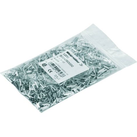 Embout simple d'extrémité de câble Weidmüller H1,5/12 9004060000 1.5 mm² x 12 mm non isolé métal 1000 pc(s) (1/2)