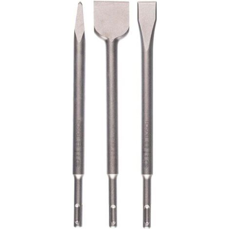 Accessories 3 pièces it de burins SDS plus (pour le béton et la maçonnerie, accessoires pour marteau burineur) Argent