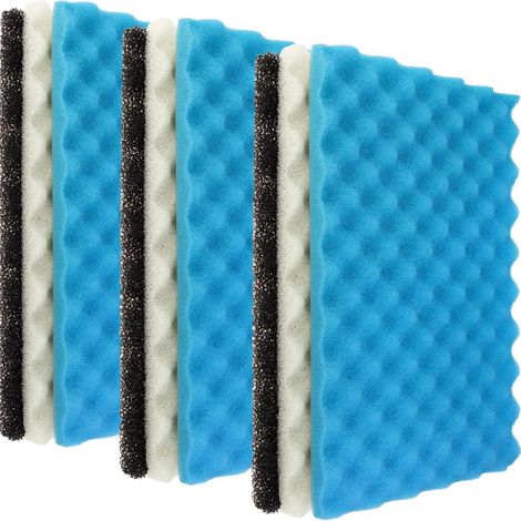 43 x 28 cm Mousses Filtrantes de Rechange Convient pour Filtre de Bassin Épaisse, Moyenne et Fine Petites (Paquet 3 Ensembles) (1/5)