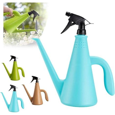 Arrosoir 2-en-1 avec pulvérisateur 1000 ml – Pour plantes intérieur/extérieur – Bonsaï, balcon – Bleu (1/5)