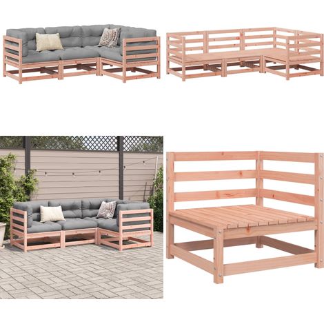 Salon de jardin 4 pcs bois massif sapin de douglas - Ensemble Salon De Jardin - Mobilier De Jardin - Canapé Extérieur - Meubles De Jardin En Bois - Salon De Jardin Design - Home & Living (1/5)