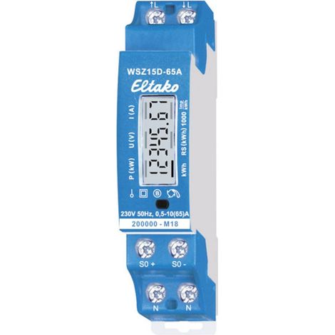 Eltako WSZ15D-65A MID 28065615 Compteur d'énergie monophasé numérique 65 A conformité MID: oui 1 pc( (1/2)