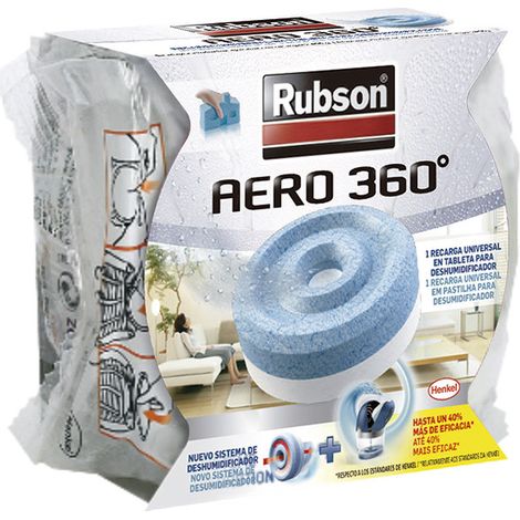 Rubson – Recharge déshumidificateur AERO – Capacité 500ml – Pour espaces confinés – Performance optimale – Durée de vie prolongée (1/6)