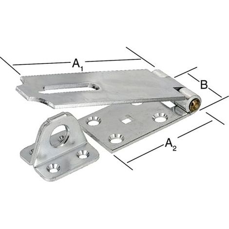 Cerrojo  de  seguridad  VORMANN  L.105  mm  H.35mm  acero  galvanizado  azul  -  000021160Z (1/3)