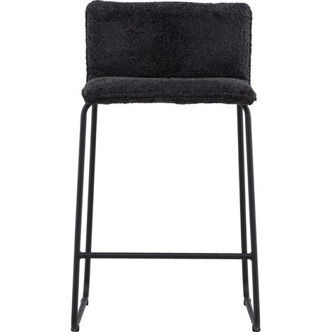 Bisbee tabouret de bar bouclé noir. (1/5)